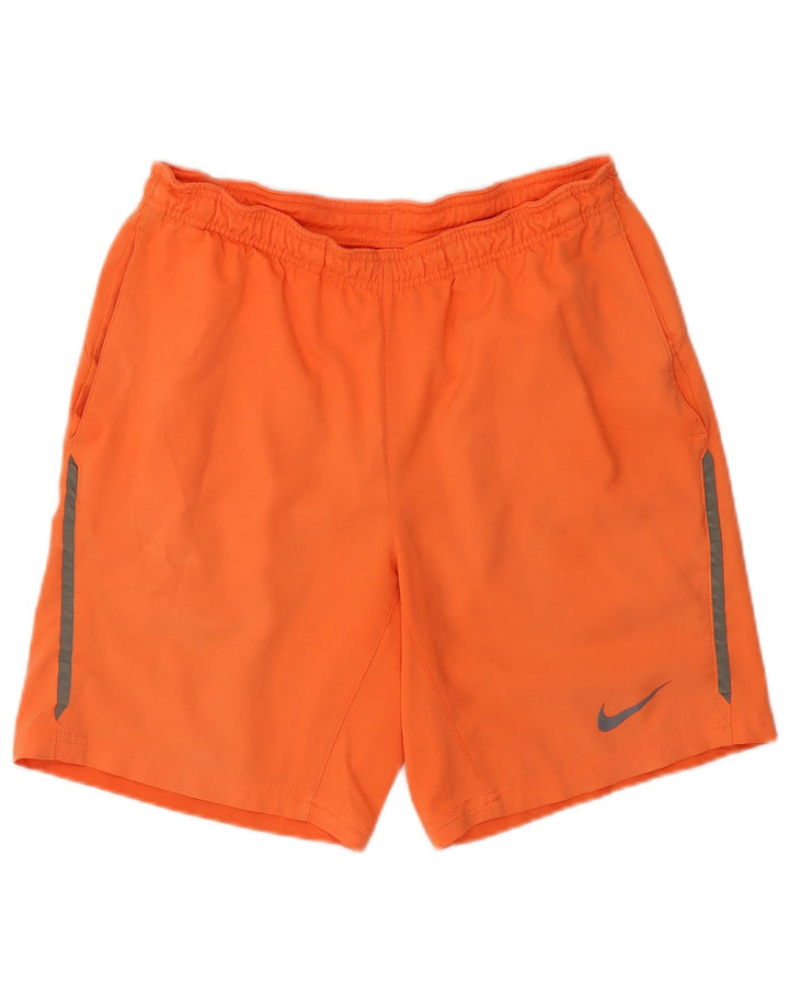 Nike Short de sport Dri Fit pour homme Taille S Orange Polyester
