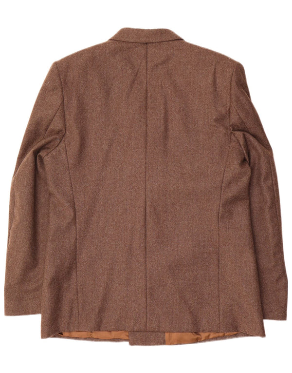vintage Homme Double Breasted Blazer Veste IT 52 XL Laine Brune