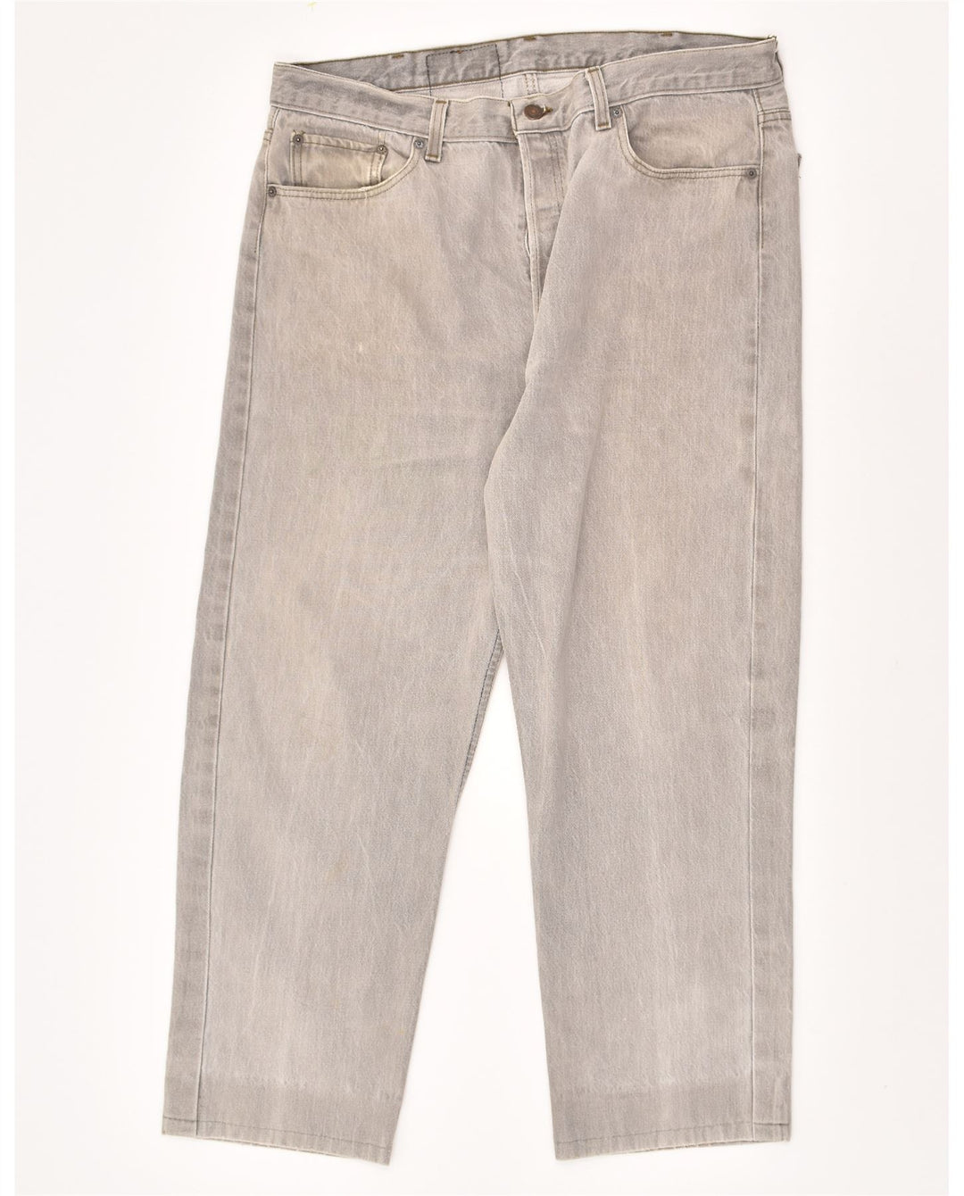 LEVI'S Mens Straight Jeans W38 L28 Grey Cotton Vintage Levi's and Second-Hand Levi's from Messina Hembry 