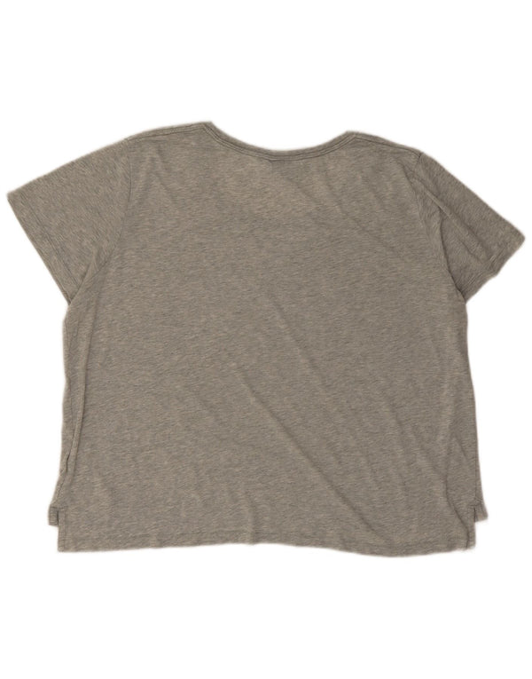 Nike Womens Oversized Graphic T-Shirt Top UK 16 Large Grey Flecked