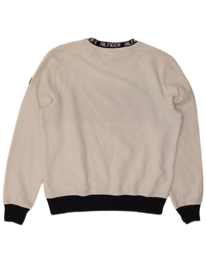 Tommy Hilfiger Sweat-Shirt Graphique Homme Blanc Moyen Colorblock
