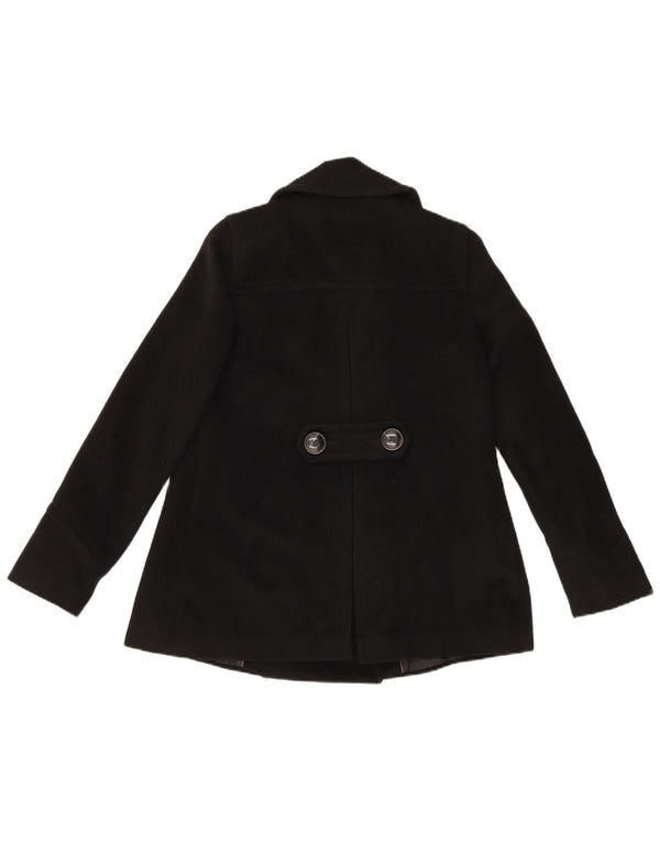 Zara Femme Caban UK 8 Petit Acétate Noir