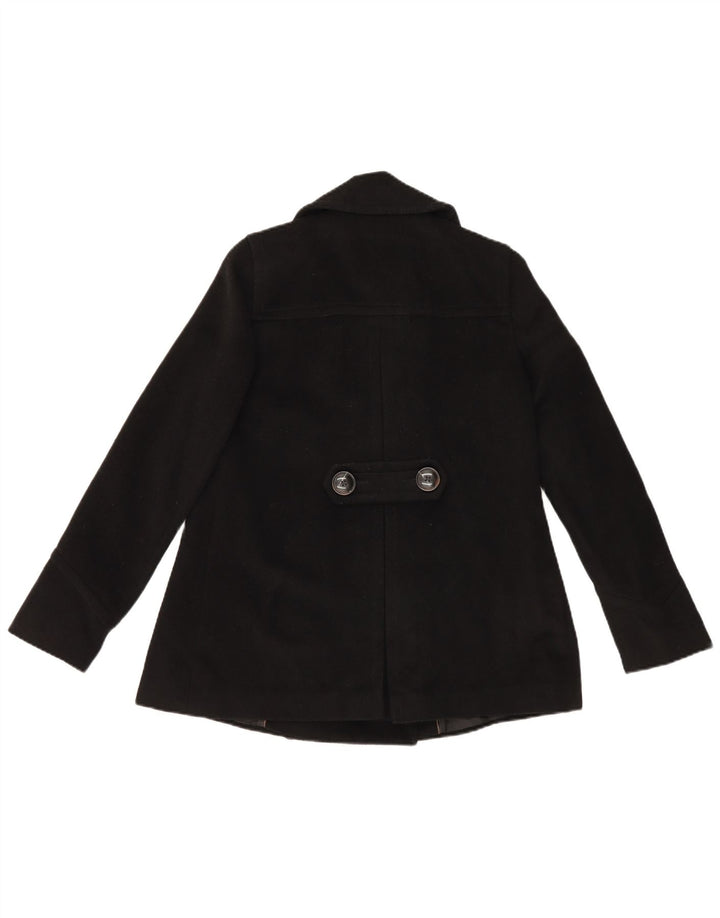 Zara Femme Caban UK 8 Petit Acétate Noir