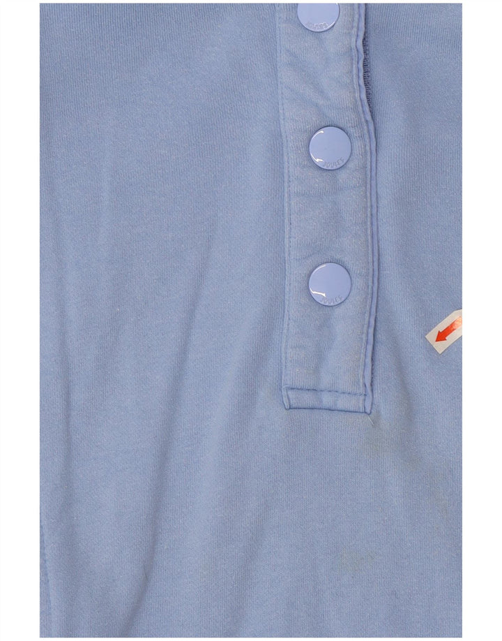 Joules Sweat-shirt à col boutonné pour femme UK 12 Bleu moyen Coton
