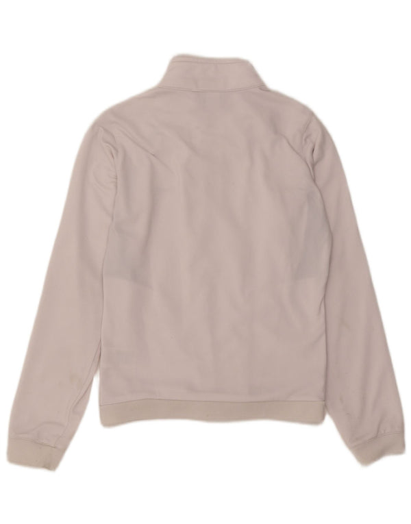 Reebok Veste de survêtement pour femme UK 12 Medium Blanc Colorblock Polyester