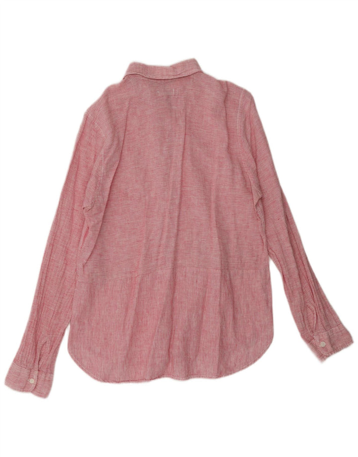 DACK'S Chemisier pull-over pour femme UK 16 en lin à fines rayures roses