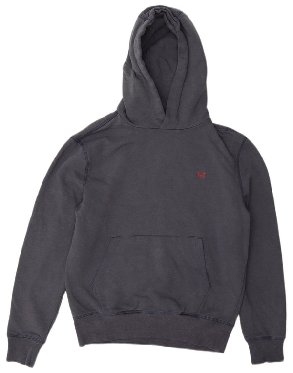 Crew Clothing Pull à capuche pour homme en coton bleu marine Petit