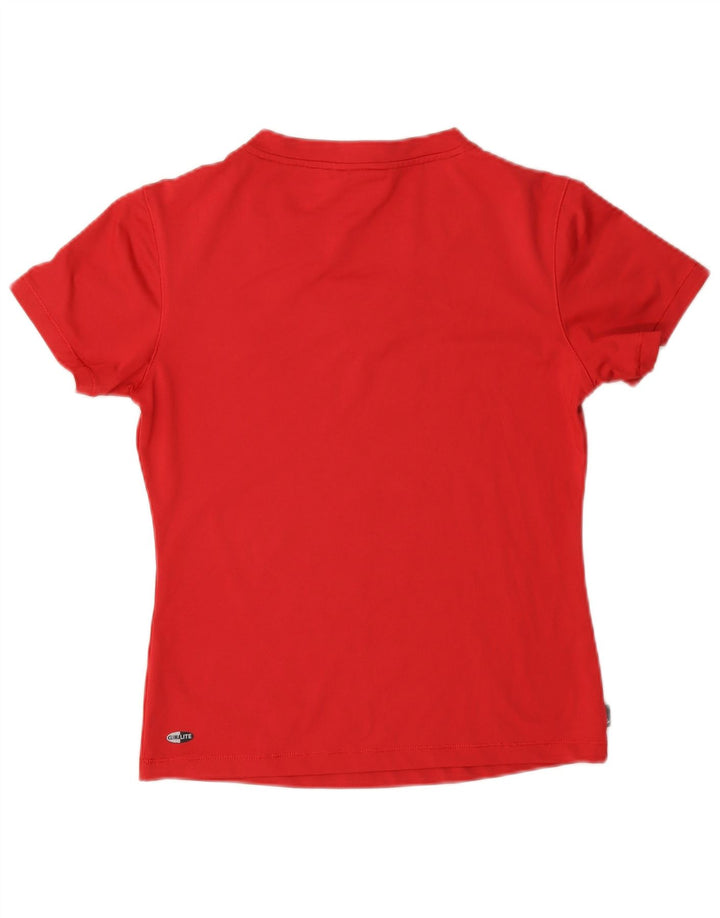 Adidas Femmes Clima 365 T-Shirt Top UK 14 Rouge Moyen Polyester