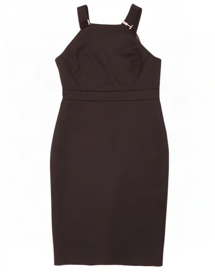 Ted Baker Robe moulante sans manches pour femme Taille 5 XL Noir Polyester