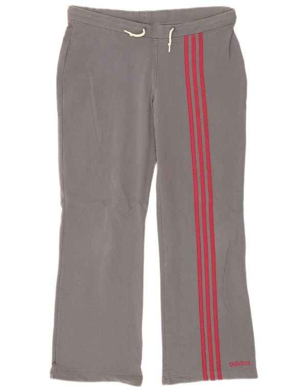 Adidas Pantalon de survêtement pour femme UK 14 Gris moyen Coton
