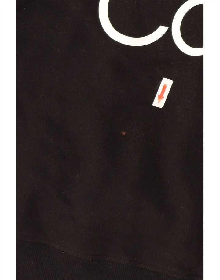 Calvin Klein Sweat-shirt court graphique pour femme UK 12 Noir moyen