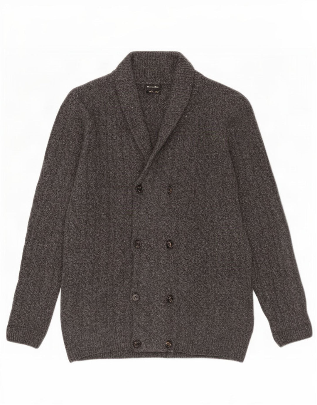 Massimo Dutti Cardigan Homme Pull Large Gris Laine
