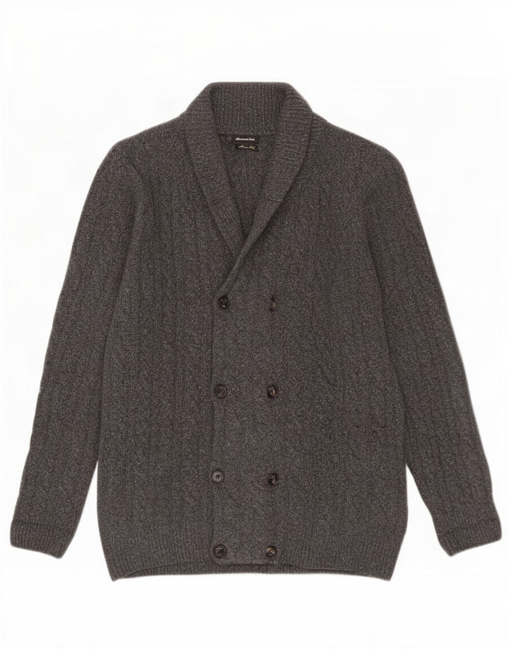 Massimo Dutti Cardigan Homme Pull Large Gris Laine