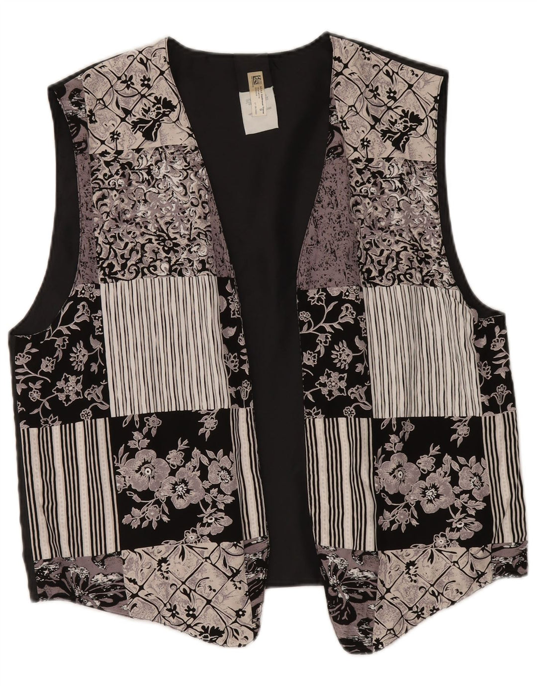 gilet femme vintage UK 18 XL Multicolore Patchwork Polyester