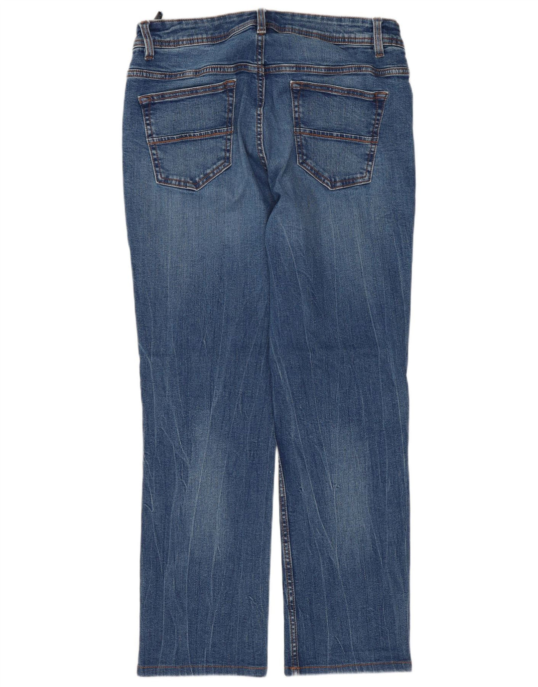 Dack's Jean droit taille moyenne pour femme IT 50 XL W32 L27 Bleu