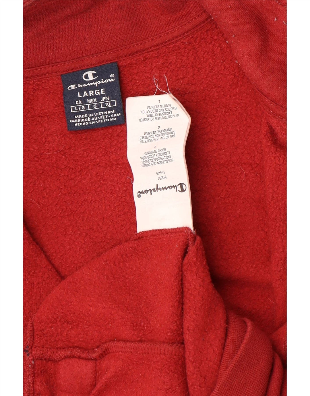 Champion Veste de survêtement pour homme en coton rouge Taille L