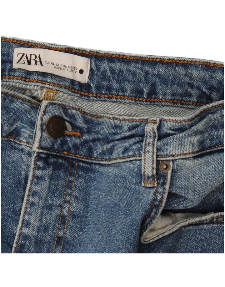 Zara Femme Jupe En Jean XL W32 Bleu