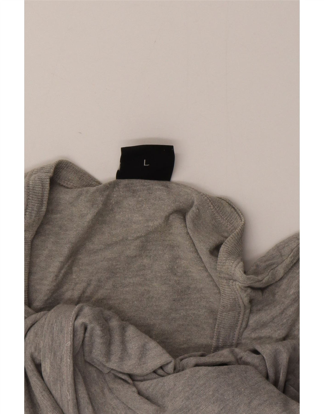 HUGO BOSS T-Shirt Femme Top UK 16 Large Gris Coton