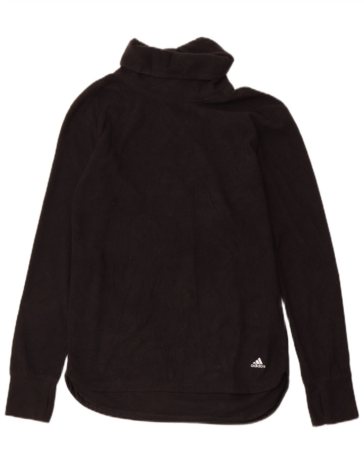 Adidas Pull polaire à col roulé pour femme UK 10 Petit Noir Polyester