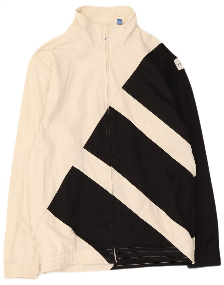Adidas Veste de Survêtement Graphique Homme Blanc Moyen Polyamide Colorblock