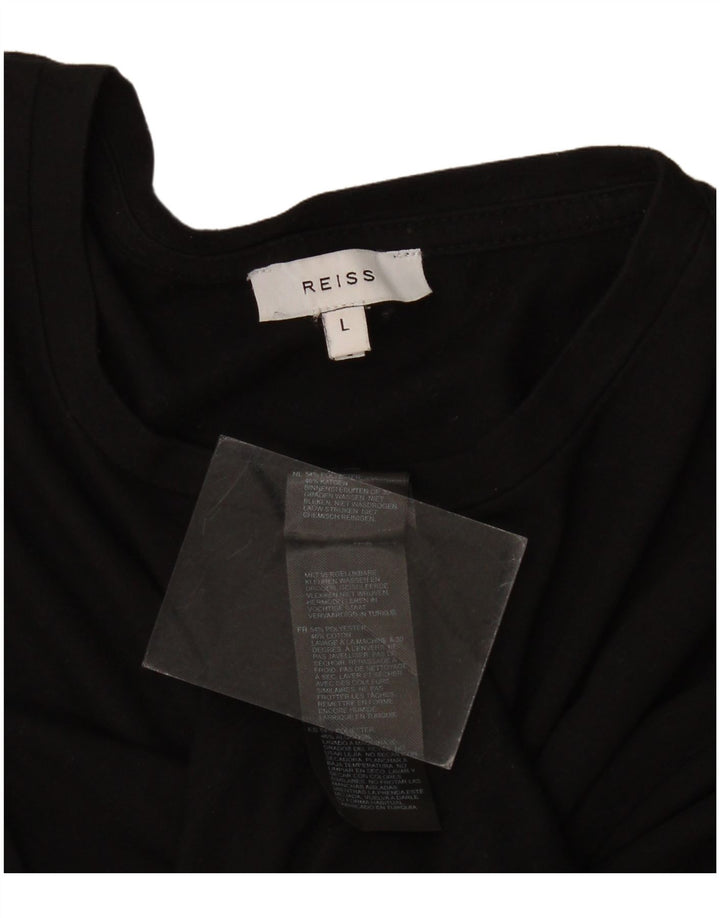 Reiss T-Shirt Homme Haut Large Noir Polyester