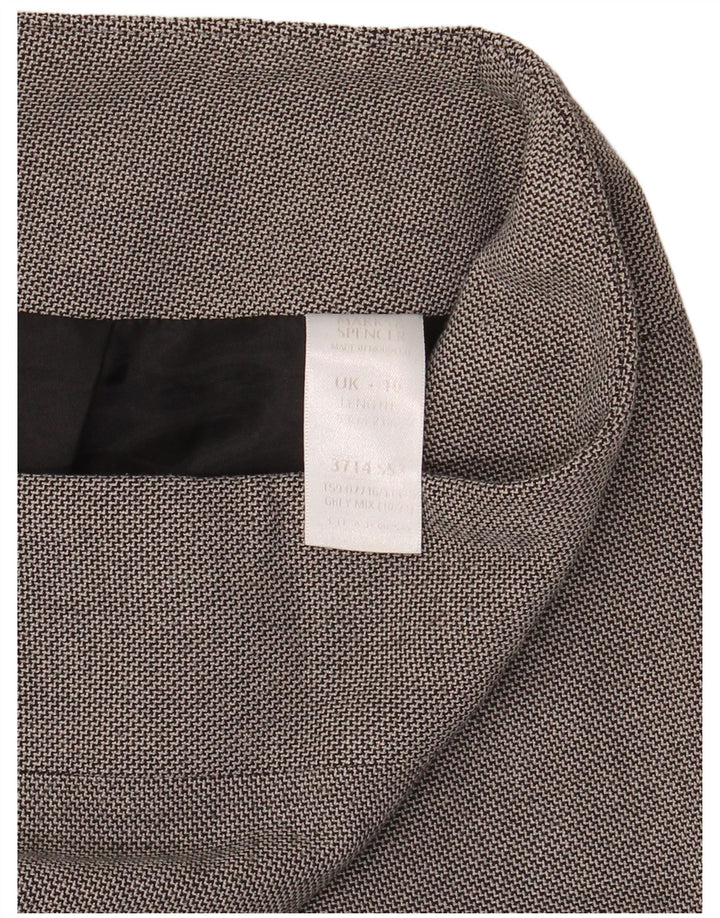 Marks & Spencer Jupe crayon femme UK 10 Small W30 Gris Polyester