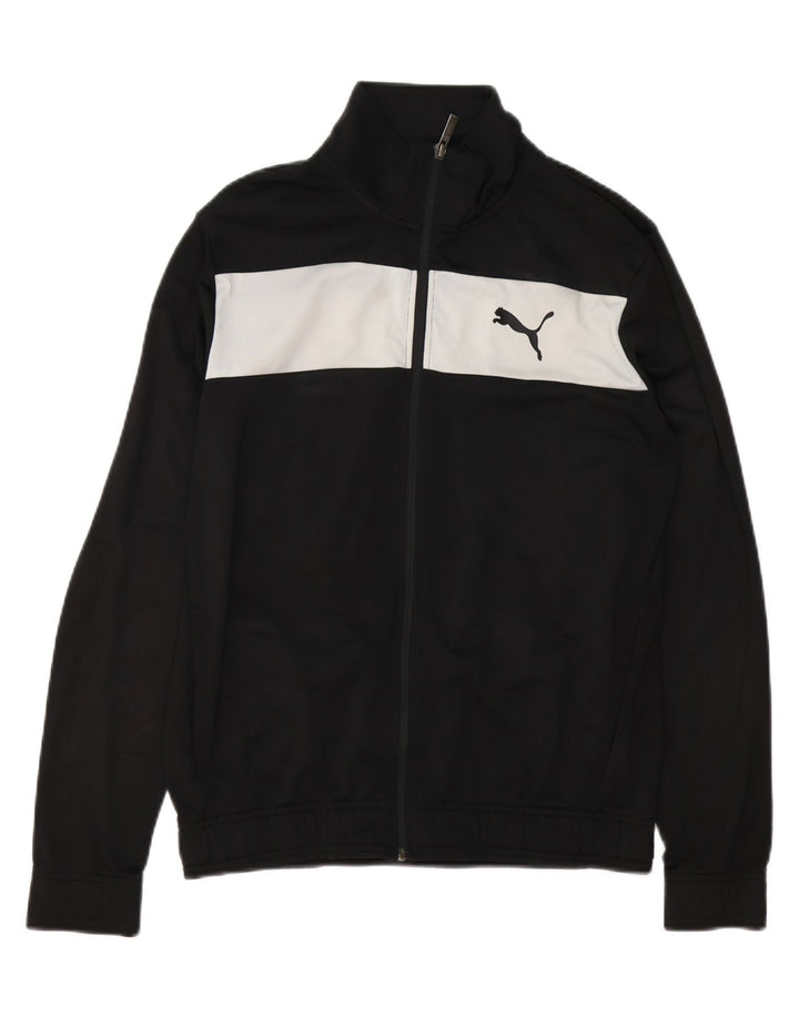 PUMA Veste de Survêtement Homme Noir Moyen Polyester Colorblock
