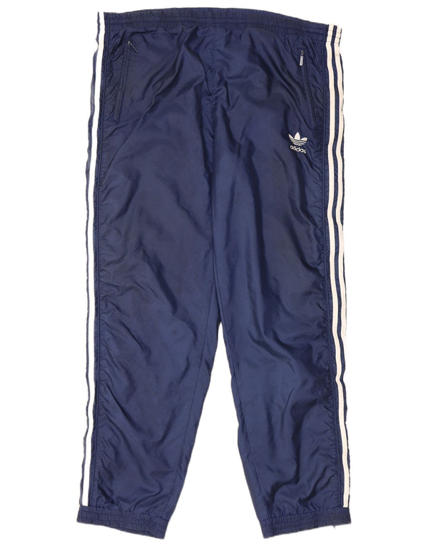 Adidas Pantalon de survêtement pour homme UK 40 Bleu marine moyen Polyamide