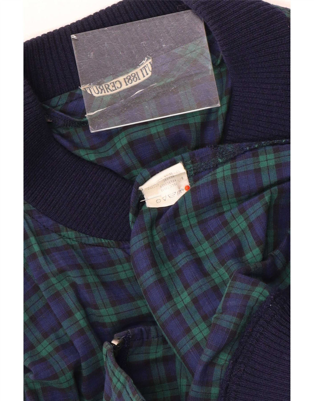 Cerruti 1881 Veste Bomber Homme UK 40 Grand Carreau Vert Polyester