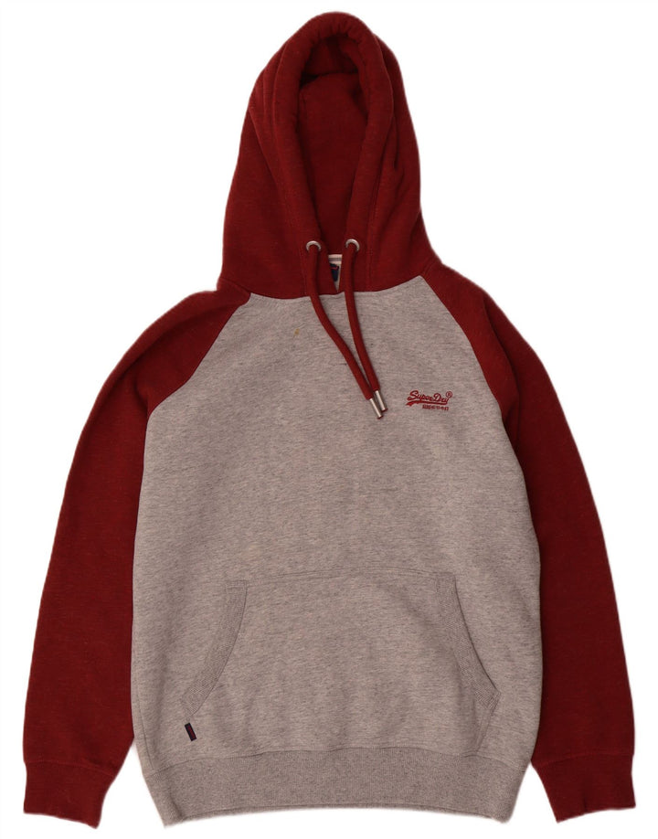 Superdry Pull à capuche pour homme en coton color block grand gris