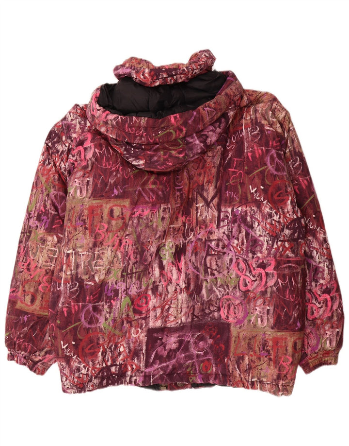Kaama Veste matelassée à capuche à motif abstrait pour homme IT 44 XS Multicolore