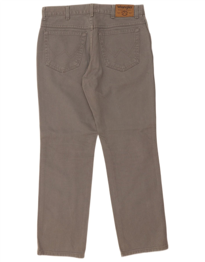 Wrangler Jean droit coupe droite W34 L30 pour homme en coton gris