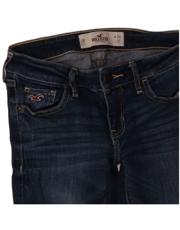 HOLLISTER Jean skinny pour femme US 0 XS W24 L31 Bleu Coton