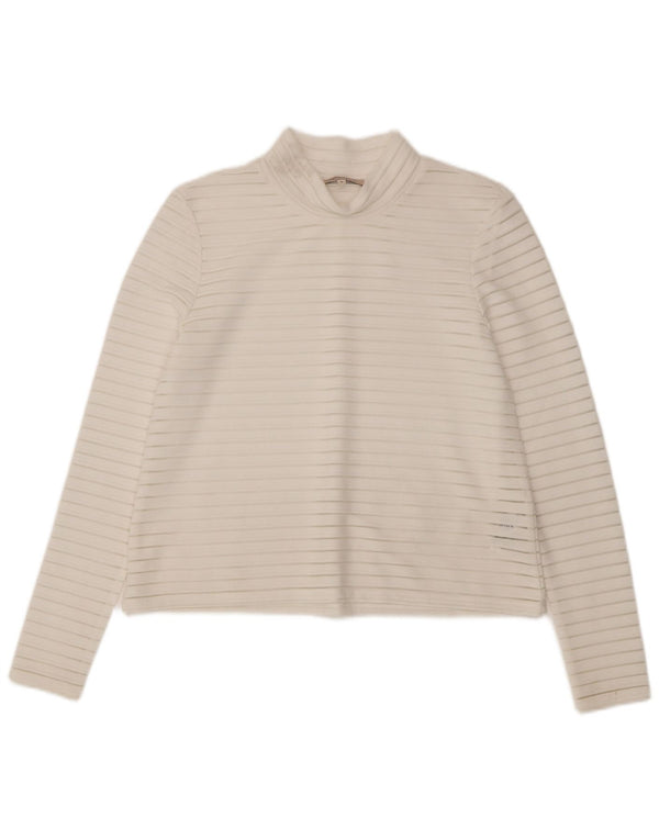 Marks & Spencer Haut à manches longues pour femme UK 10 Petites rayures blanches