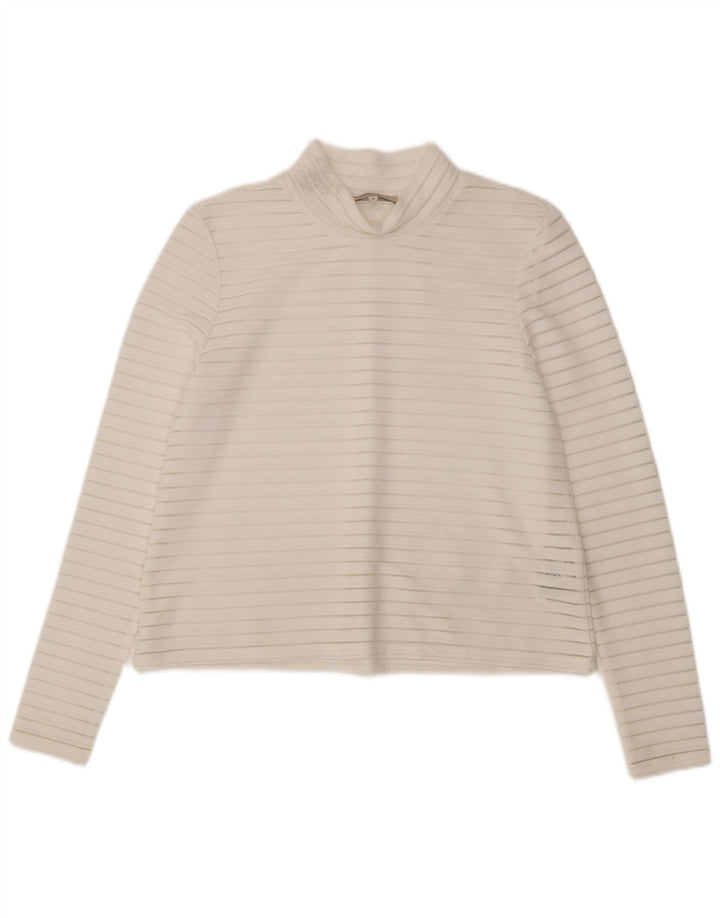 Marks & Spencer Haut à manches longues pour femme UK 10 Petites rayures blanches