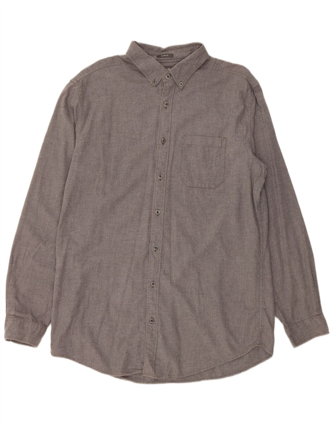 EDDIE BAUER Chemise haute en flanelle pour homme, coupe classique, grand coton gris