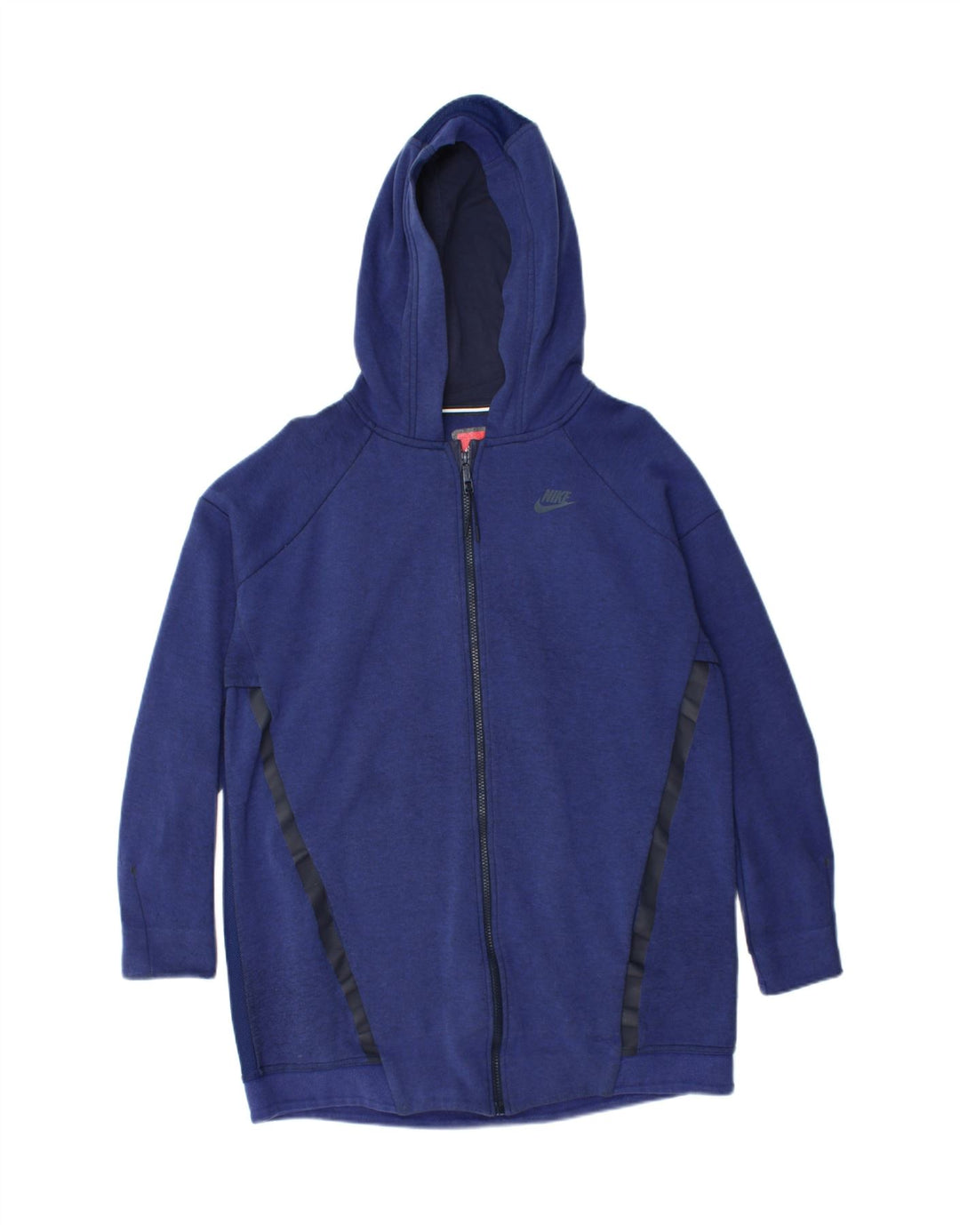 NIKE Pull à capuche zippé en coton color block bleu moyen pour homme