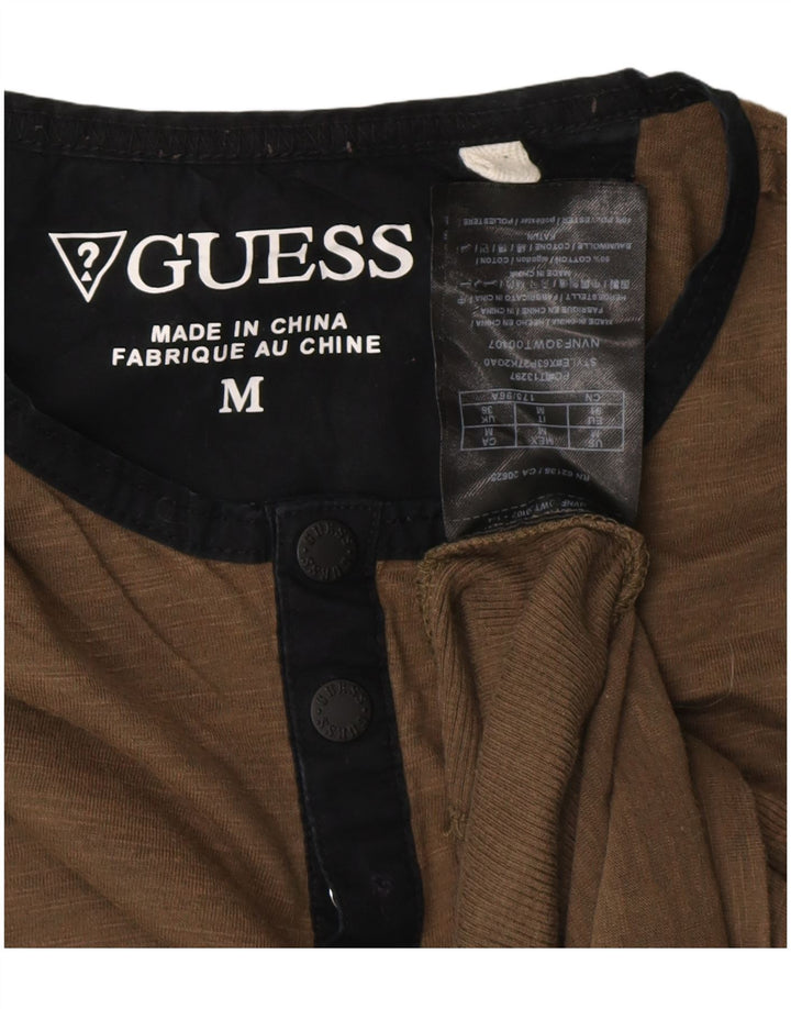 Guess T-Shirt Homme Kaki Moyen Coton