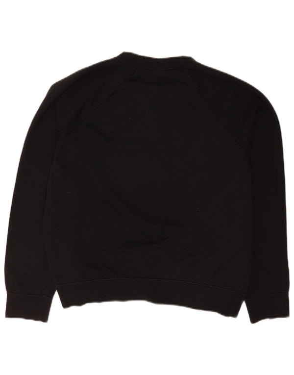 Nike Womens Loose Fit Sweatshirt Jumper UK 14 Moyen Noir Coton