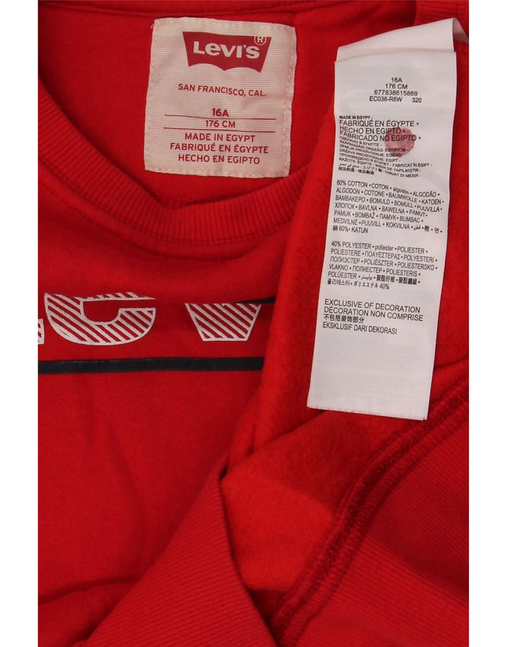 Levi's Sweatshirt Graphique Garçon 15-16 ans Rouge Coton