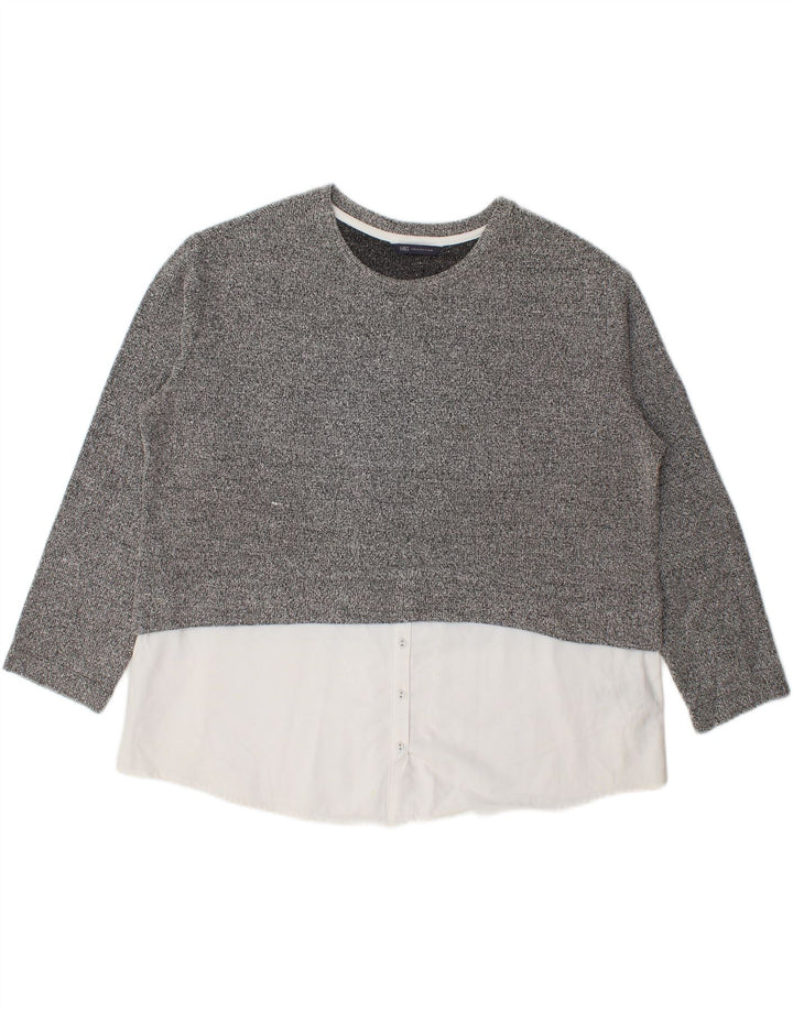 Marks & Spencer Chemisier Femme UK 20 2XL Gris Moucheté Polyester