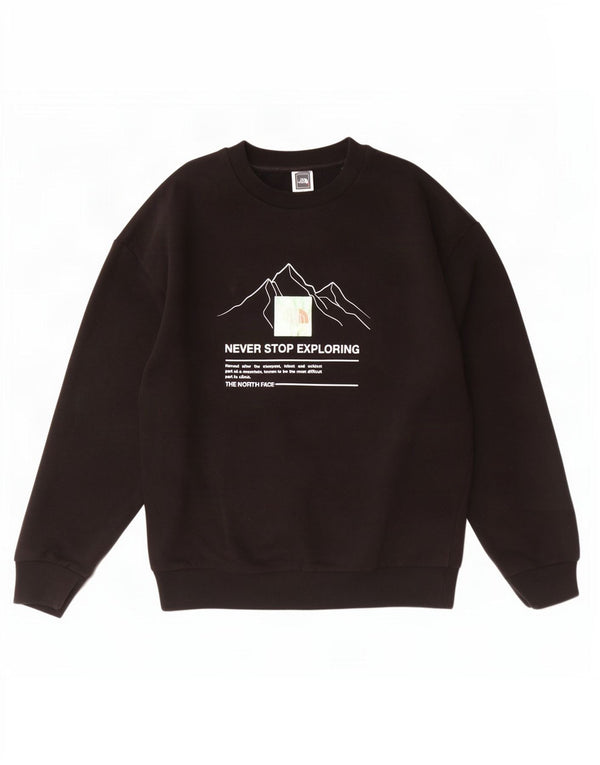 The North Face Sweat-shirt graphique pour femme UK 14 en coton noir moyen