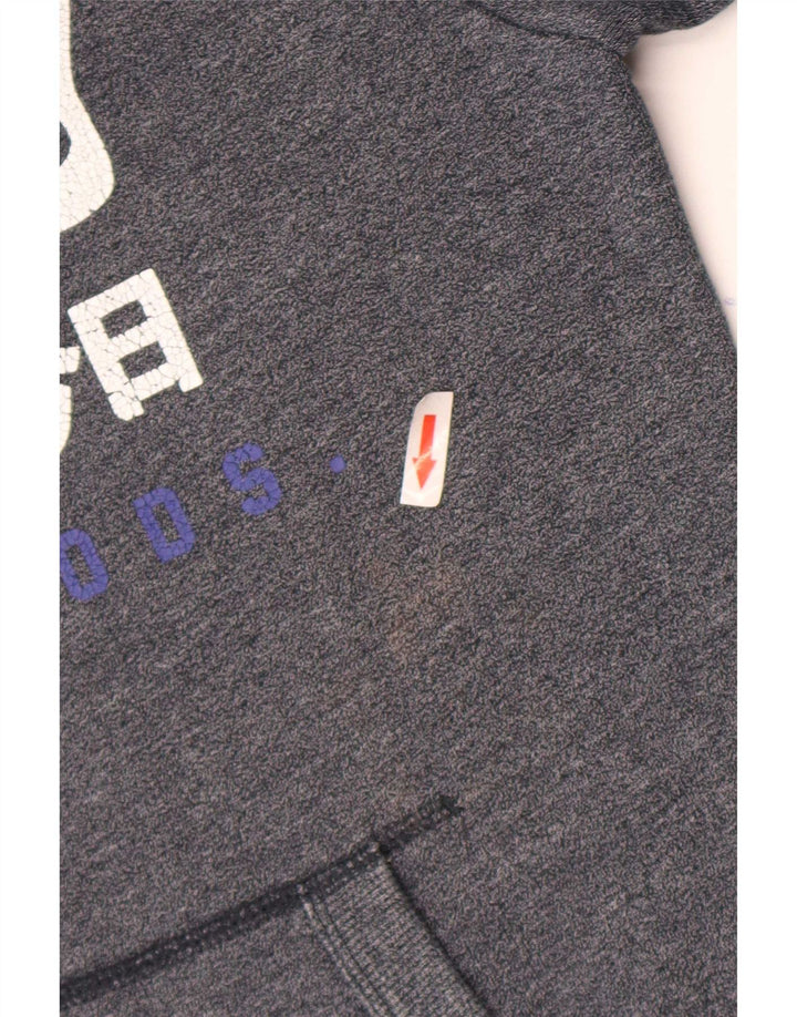 Superdry Pull à capuche graphique pour homme en coton gris petit
