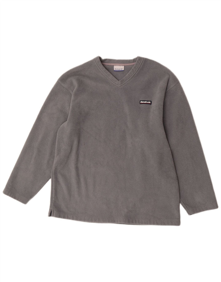 Reebok Pull Polaire Homme Large Gris Polyester