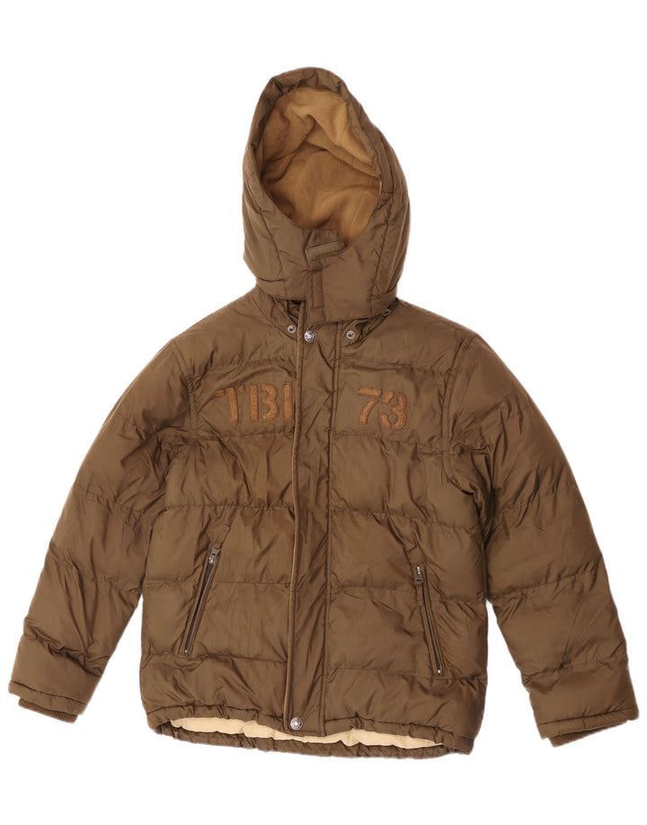 Timberland Veste matelassée à capuche pour garçon 11-12 ans Marron Polyester