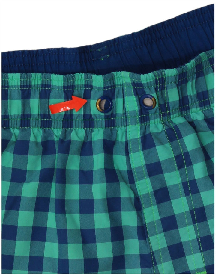 Adidas Short de bain pour homme Large en nylon vichy turquoise