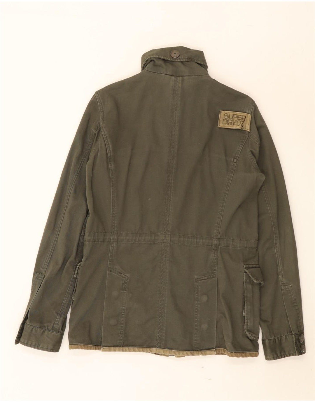 Superdry Veste utilitaire graphique pour hommes UK 38 Coton kaki moyen