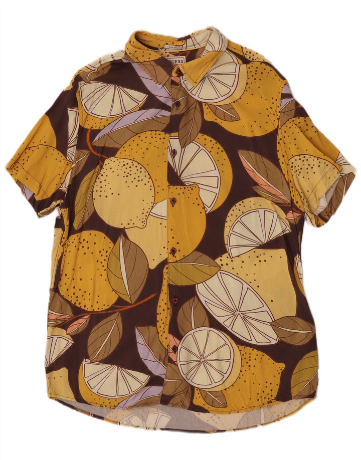 Guess Chemise à Manches Courtes Homme XL Multicolore