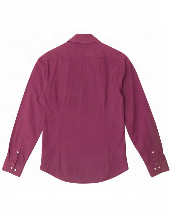 French Connection Chemise homme taille 15 coton tacheté violet moyen