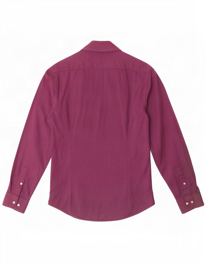 French Connection Chemise homme taille 15 coton tacheté violet moyen